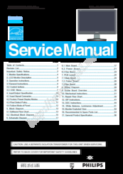 Philips 160VW9FB/78 Service Manual