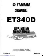Yamaha ET340D Supplementary Service Manual