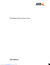 Axis Q6044 PTZ User Manual