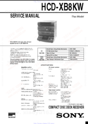 Sony HCD-XB8KW Service Manual