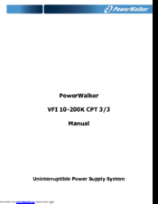 PowerWalker VFI 10-200K CPT 3/3 Manual