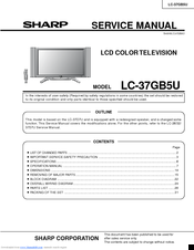 Sharp Aquos LC 37GB5U Service Manual