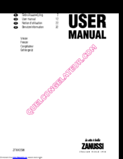 Zanussi ZFX405W User Manual