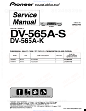Pioneer DV-565A-K Service Manual