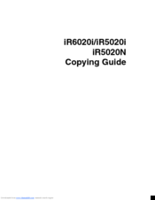 Canon iR5020N Copying Manual