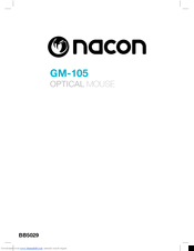 nacon GM-105 Instruction Booklet