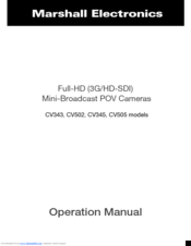 Marshall Electronics CV505 Operation Manual