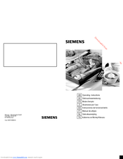 Siemens EP716QB20E Operating Instructions Manual