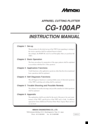 MIMAKI cg-100AP Instruction Manual