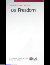 LG Freedom Quick Start Manual