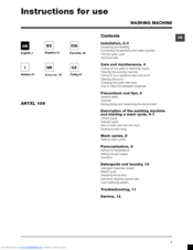Hotpoint ARTXL 109 Instructions For Use Manual