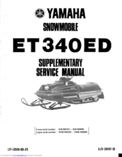 Yamaha ET340ED Supplementary Service Manual