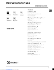 Merloni WISE 107 X Instructions For Use Manual
