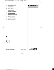 EINHELL EH5000 Operating Instructions Manual