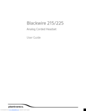 Plantronics Blackwire 225 User Manual