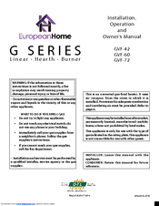 European Home GVF-42 Installation, Operation And Owner's Manual