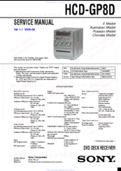Sony HCD-GP8D Service Manual