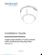Avigilon IH DOME-INDE Installation Manual