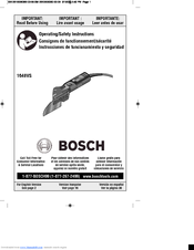 Bosch Finecut 1640vs Operating/Safety Instructions Manual