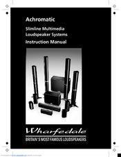 Wharfedale Pro Achromatic series Instruction Manual