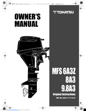 TOHATSU MFS 9.8A3 Original Instructions Manual