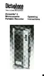 dictaphone Dictamite II Operating Instructions Manual