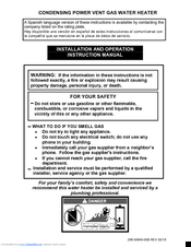 Bradford White D100T Instruction Manual