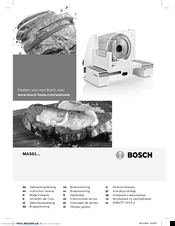 Bosch MAS61 Series Instruction Manual