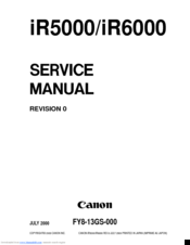 Canon IR5000 - iR B/W Laser Service Manual