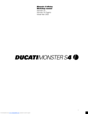 Ducati monster S4 2002 Workshop Manual