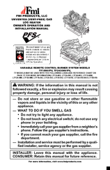 FMI TF2430PV Owner's Operation And Installation Manual