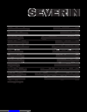 SEVERIN SM 3590 Instructions For Use Manual