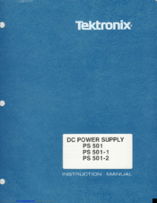 Tektronix PS 501-2 Instruction Manual