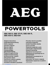 Aeg SBE 500 R Original Instructions Manual