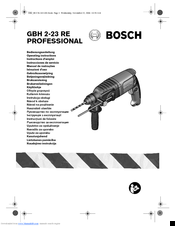 Bosch GBH 2-23 RE Operating Instructions Manual