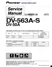 Pioneer DV-563A-S Service Manual