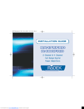 RoDEK R2175FRD Installation Manual