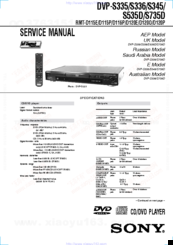 Sony DVP-S335 Service Manual