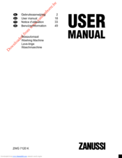 Zanussi ZWG 7120 K User Manual