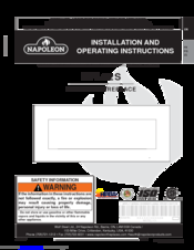 Napoleon EFL42S Installation And Operating Instructions Manual