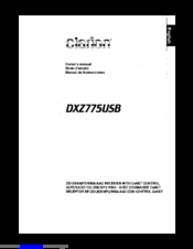 Clarion DXZ77SUS8 Owner's Manual
