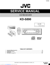 JVC S890 - KD Radio / CD Service Manual