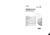 Canon PIXMA MX7600 Quick Start Manual