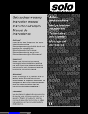 Solo 69 00 227 Instruction Manual