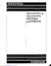 Honeywell PRU7070 Handbook
