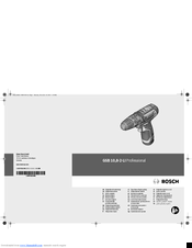 Bosch GSB 10 Original Instructions Manual