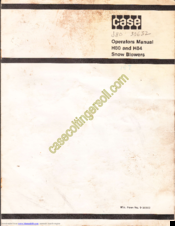 Case H84 Operator's Manual