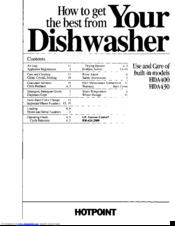 Hotpoint HDA400 Use And Care Manual