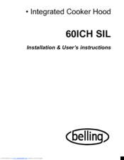 Belling 60ICH SIL Installation & User's Instructions