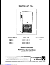 Chaffoteaux & Maury CELTIC 2.24 RSC Installation And Servicing Instructions